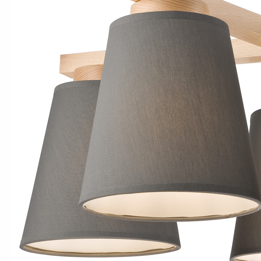 Lámpara de techo ELLIE 5xE27/60W/230V gris/haya