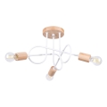 Lámpara de techo EMBER 3xE27/15W/230V blanco/beige/haya