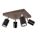 Lámpara de techo empotrable MANARA 4xGU10/5W/230V pino