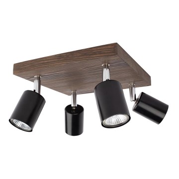 Lámpara de techo empotrable MANARA 4xGU10/5W/230V pino