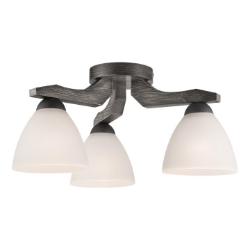 Lámpara de techo empotrada ADRIANO 3xE27/60W/230V haya