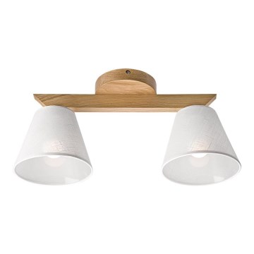 Lámpara de techo empotrada ANTONIO 2xE14/40W/230V roble
