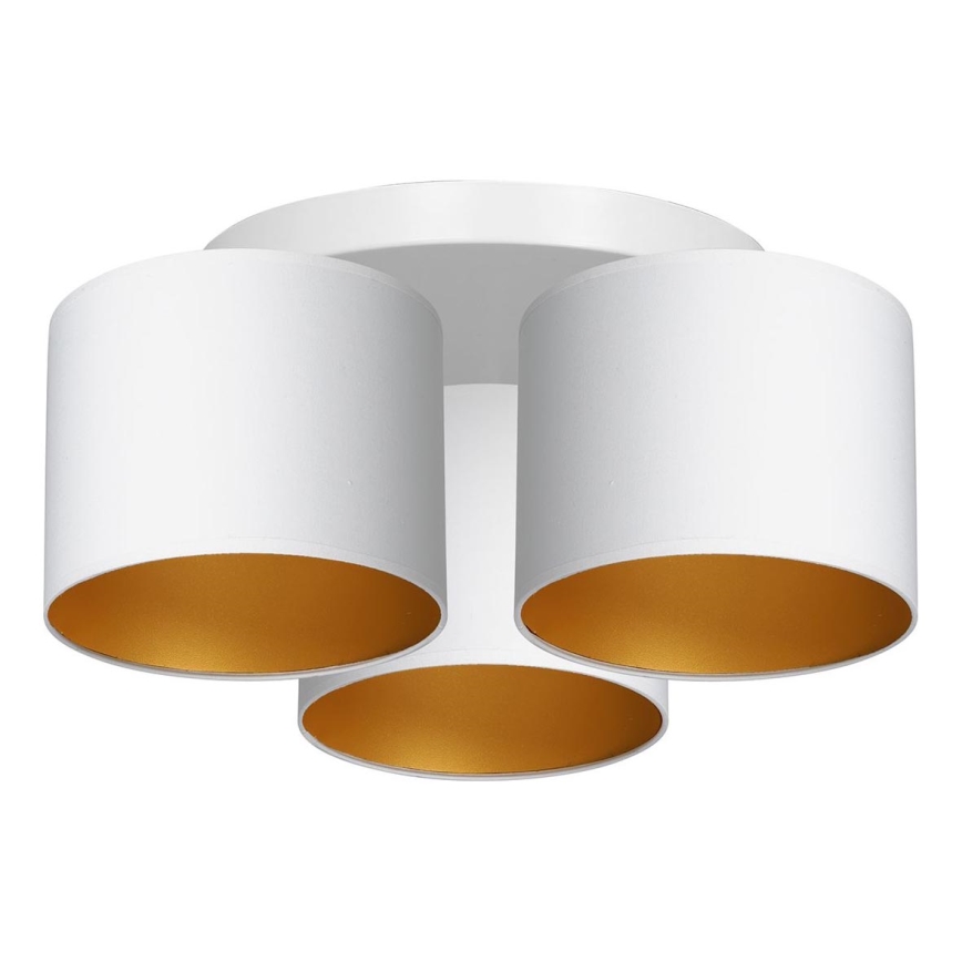 Lámpara de techo empotrada ARDEN 3xE27/60W/230V blanca/dorada