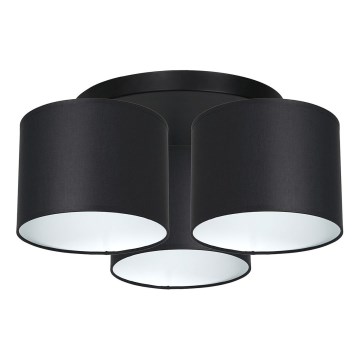 Lámpara de techo empotrada ARDEN 3xE27/60W/230V negro/blanco