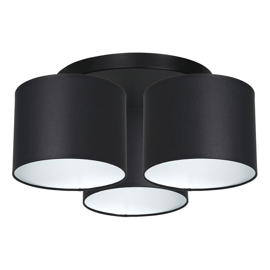 Lámpara de techo empotrada ARDEN 3xE27/60W/230V negro/blanco