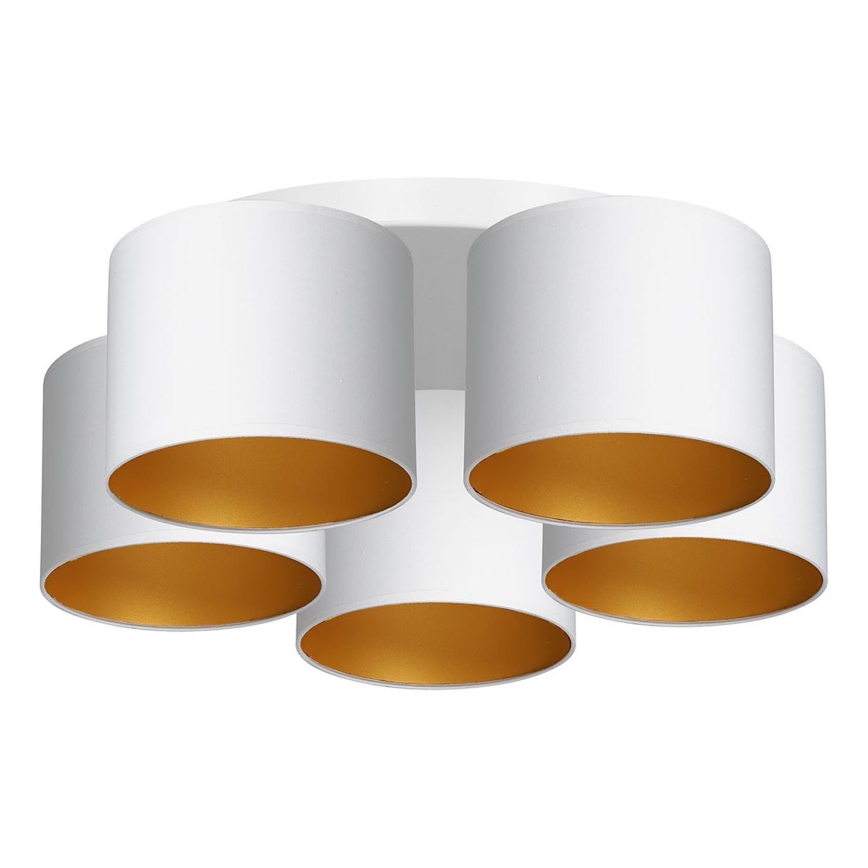 Lámpara de techo empotrada ARDEN 5xE27/60W/230V blanca/dorada
