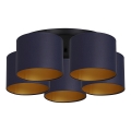 Lámpara de techo empotrada ARDEN 5xE27/60W/230V morado/dorado