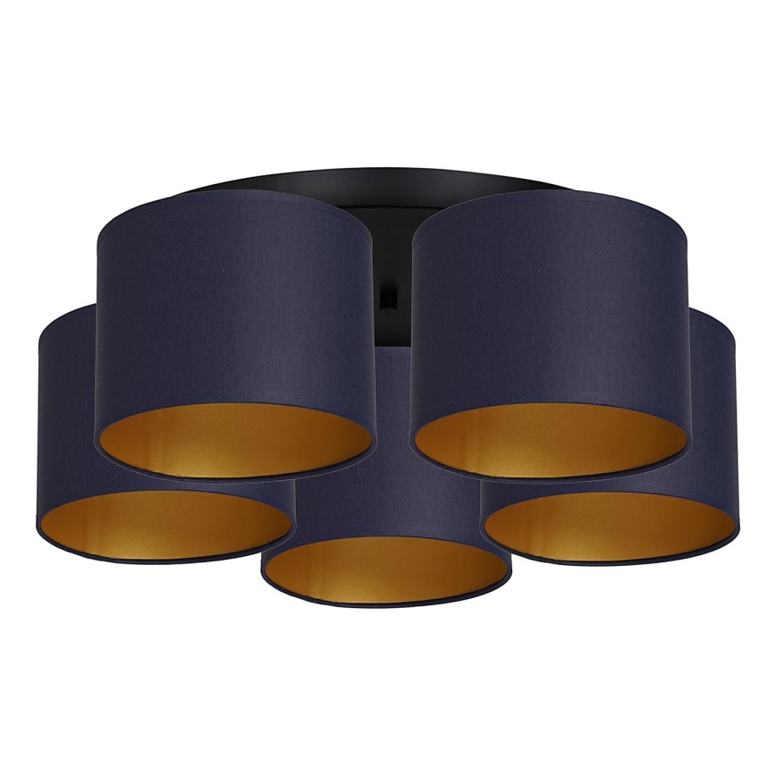 Lámpara de techo empotrada ARDEN 5xE27/60W/230V morado/dorado