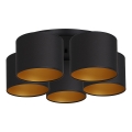 Lámpara de techo empotrada ARDEN 5xE27/60W/230V negro/dorado