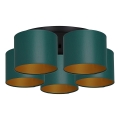 Lámpara de techo empotrada ARDEN 5xE27/60W/230V verde/dorado