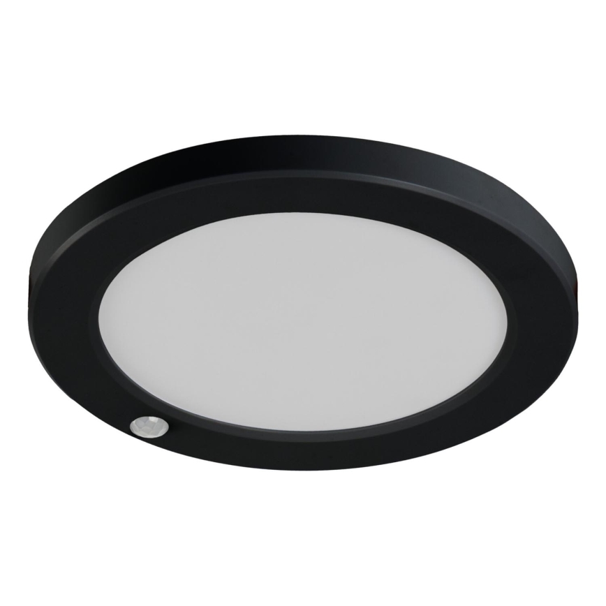 Lámpara de techo/empotrada LED con sensor de movimiento 2en1 ERGA LED/17W/230V 3000/4000/6500K negro