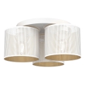 Lámpara de techo empotrada LOFT SHADE 3xE27/60W/230V blanca/dorada