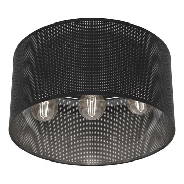 Lámpara de techo empotrada LOFT SHADE 3xE27/60W/230V negra