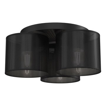 Lámpara de techo empotrada LOFT SHADE 3xE27/60W/230V negra