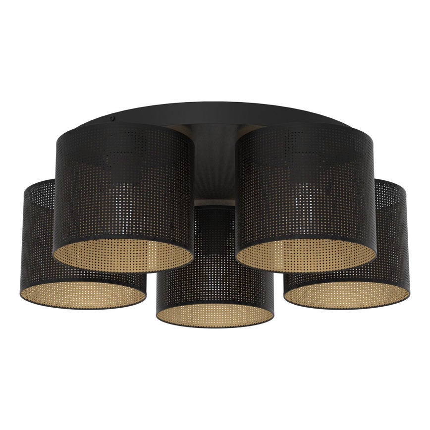 Lámpara de techo empotrada LOFT SHADE 5xE27/60W/230V negro/dorado