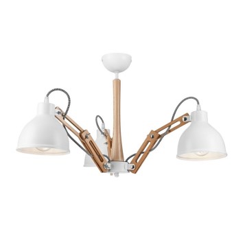 Lámpara de techo empotrada MARCELLO 3xE27/60W/230V haya
