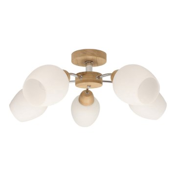 Lámpara de techo empotrada PARMA 5xE27/40W/230V roble