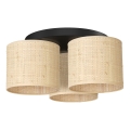 Lámpara de techo empotrada RATTAN 3xE27/60W/230V ratán