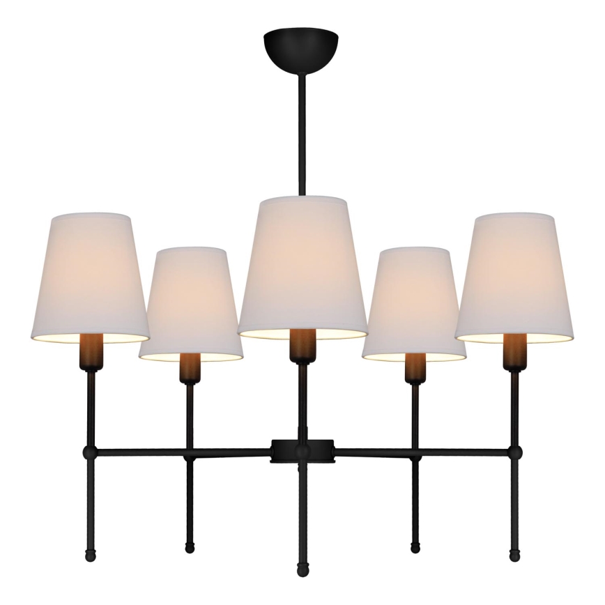 Lámpara de techo en varilla MADELA 5xE14/40W/230V blanco/negro