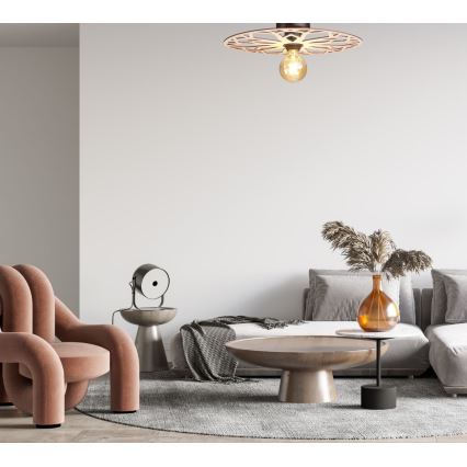 Lámpara de techo FALCO 1xE27/60W/230V diá. 40 cm beige