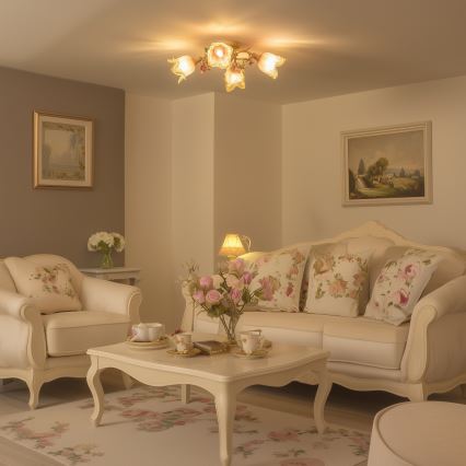 Lámpara de techo FIORINTINO 4xE14/40W/230V