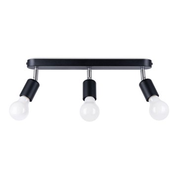 Lámpara de techo FORNES 3xE27/60W/230V negro