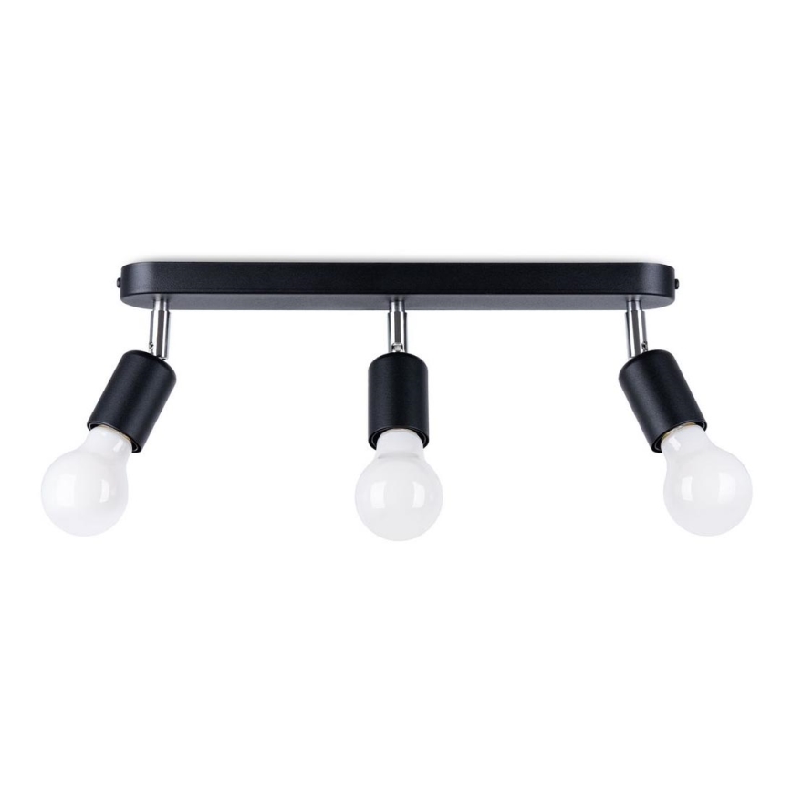 Lámpara de techo FORNES 3xE27/60W/230V negro