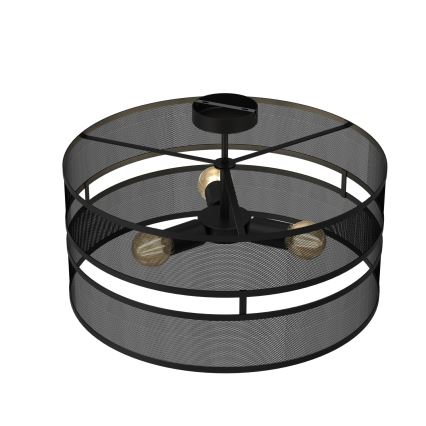 Lámpara de techo GLUM 3xE27/60W/230V negro