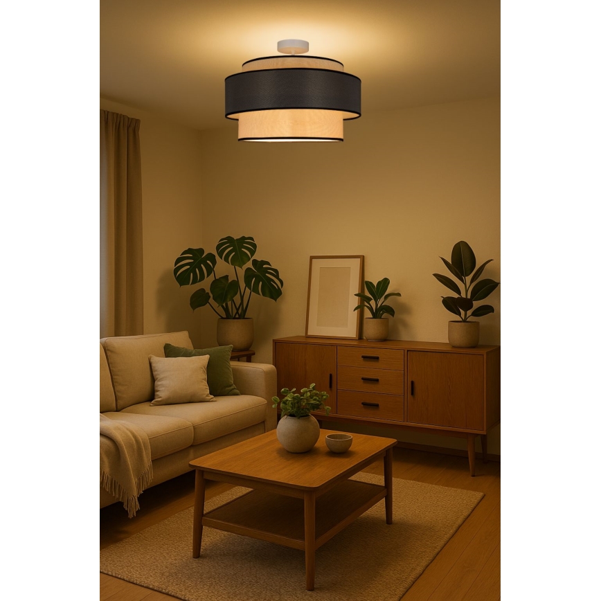 Lámpara de techo GRACE 1xE27/60W/230V color crema/gris