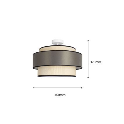 Lámpara de techo GRACE 1xE27/60W/230V color crema/gris