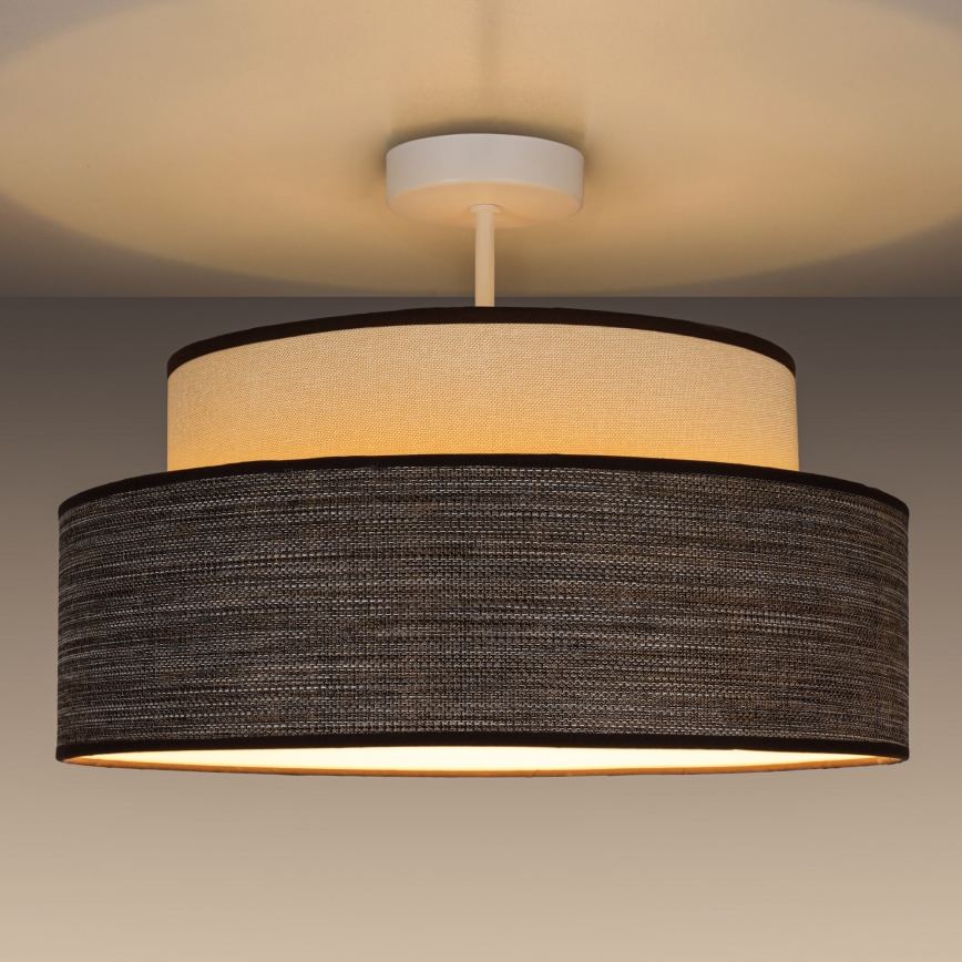 Lámpara de techo GRACE 1xE27/60W/230V color crema/marrón