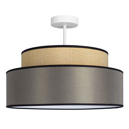 Lámpara de techo GRACE 1xE27/60W/230V diá. 40 cm beige/marrón