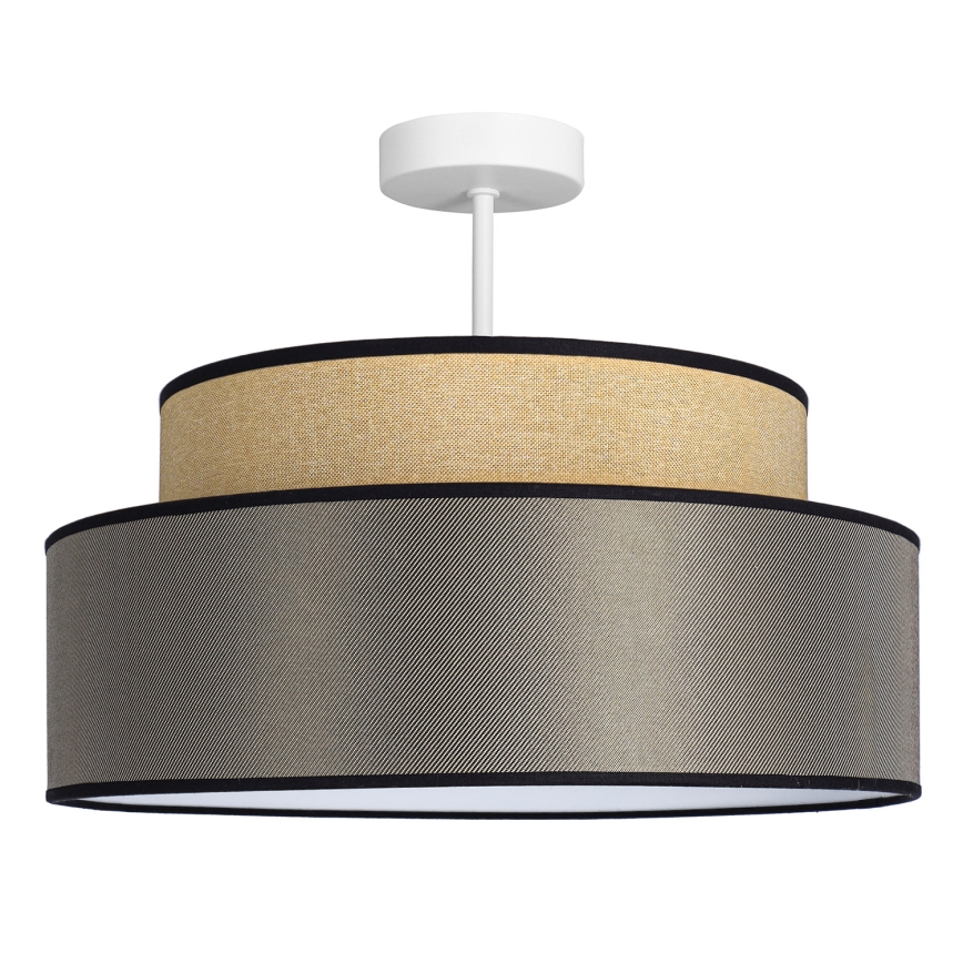 Lámpara de techo GRACE 1xE27/60W/230V diá. 40 cm beige/marrón