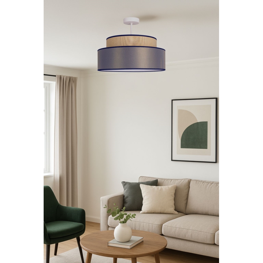 Lámpara de techo GRACE 1xE27/60W/230V diá. 40 cm beige/marrón