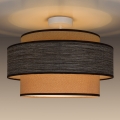 Lámpara de techo GRACE 1xE27/60W/230V diá. 40 cm color crema/marrón