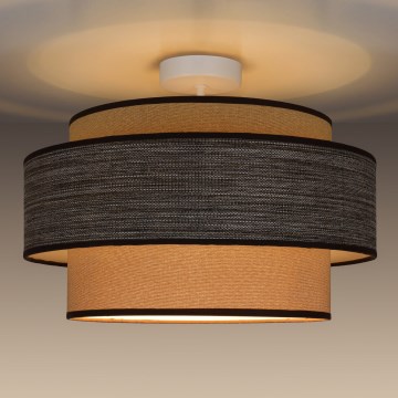 Lámpara de techo GRACE 1xE27/60W/230V diá. 40 cm color crema/marrón