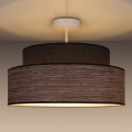 Lámpara de techo GRACE 1xE27/60W/230V diá. 40 cm marrón/beige