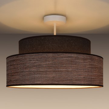 Lámpara de techo GRACE 1xE27/60W/230V diá. 40 cm marrón/beige