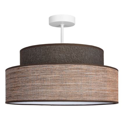 Lámpara de techo GRACE 1xE27/60W/230V diá. 40 cm marrón/beige