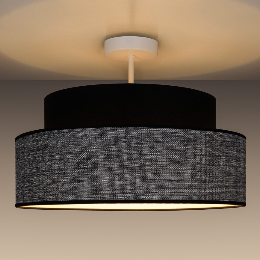 Lámpara de techo GRACE 1xE27/60W/230V diá. 40 cm negro/gris
