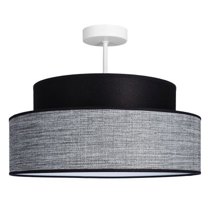 Lámpara de techo GRACE 1xE27/60W/230V diá. 40 cm negro/gris