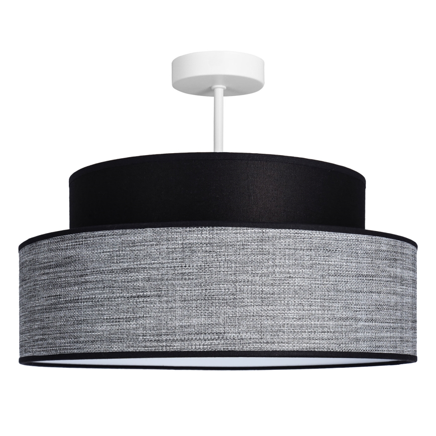 Lámpara de techo GRACE 1xE27/60W/230V diá. 40 cm negro/gris