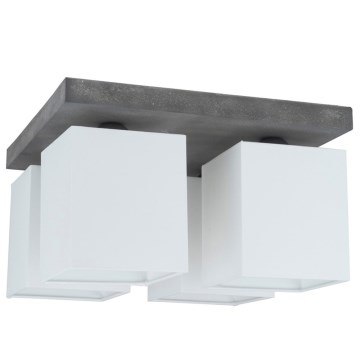 Lámpara de techo GREAT 4xE27/25W/230V hormigón