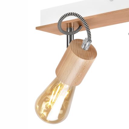 Lámpara de techo empotrada GUSTAVO 2xE27/60W/230V haya