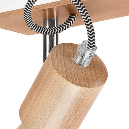 Lámpara de techo GUSTAVO 3xE27/60W/230V haya