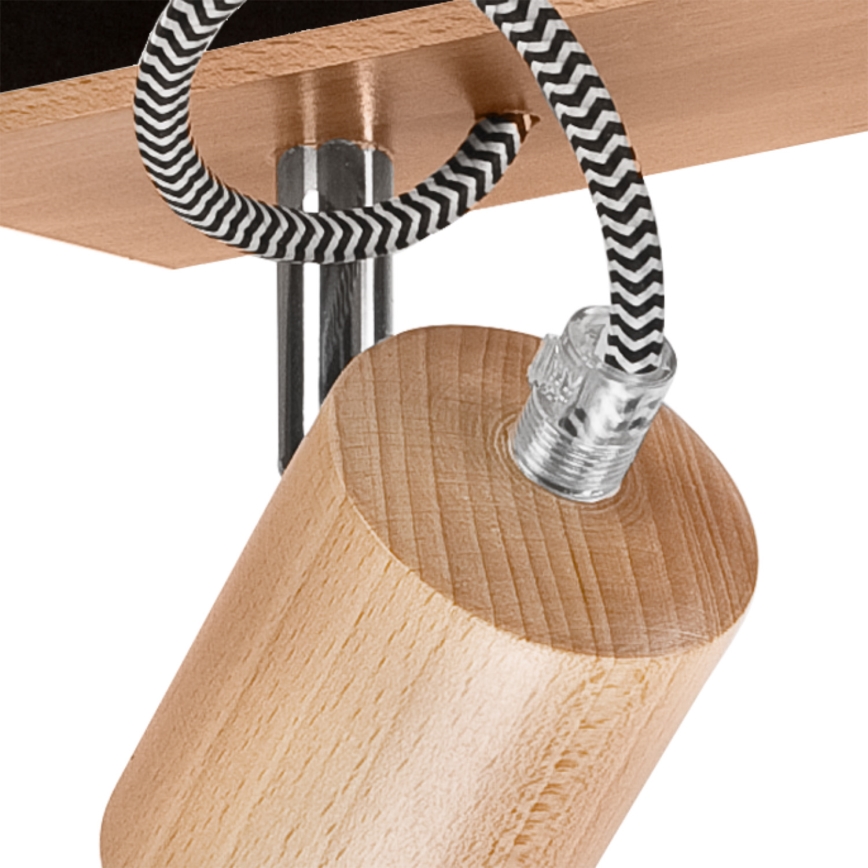 Lámpara de techo empotrada GUSTAVO 3xE27/60W/230V haya