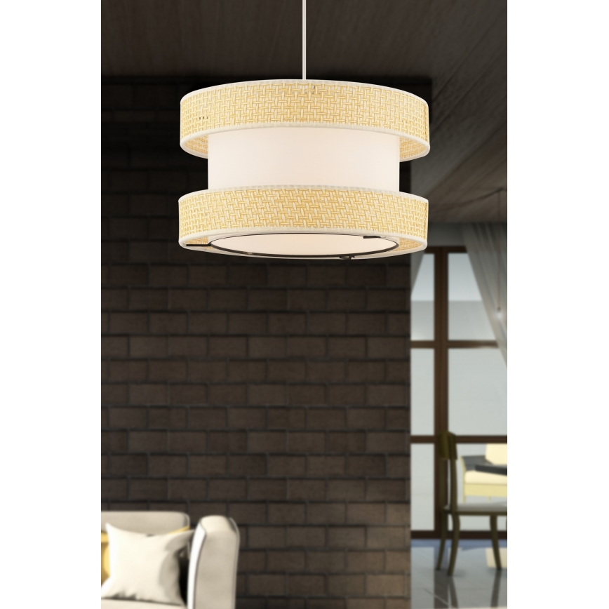 Lámpara de techo HALO 1xE27/60W/230V crema/beige