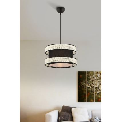 Lámpara de techo HALO 1xE27/60W/230V negra/crema