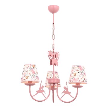 Lámpara de techo infantil BALLENNA 3xE14/40W/230V rosa
