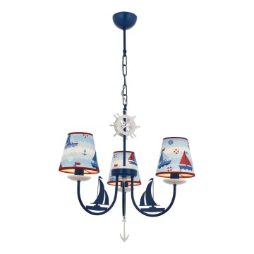 Lámpara de techo infantil BOAT 3xE14/40W/230V azul